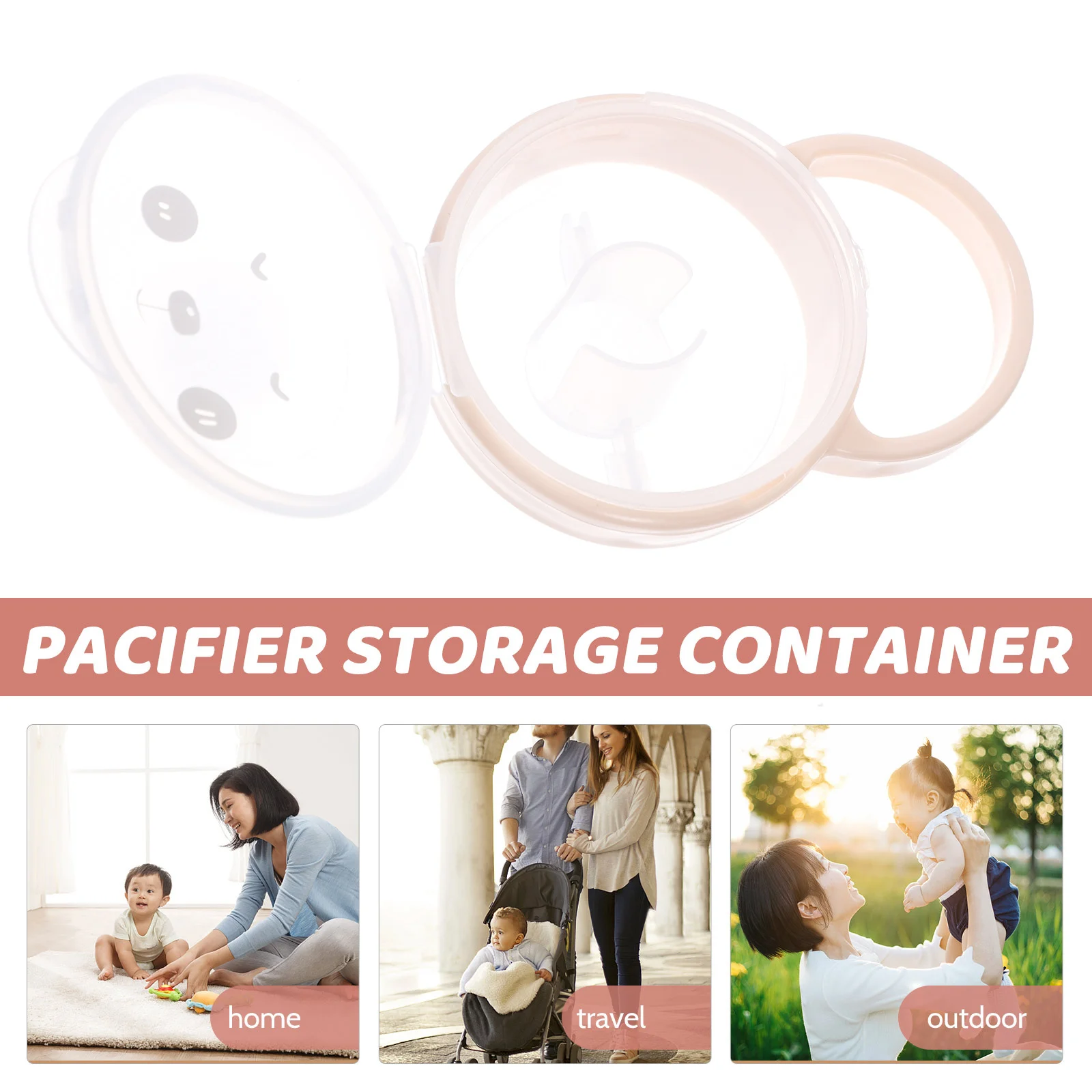 Mallette de rangement de sucette Portable, 2 pièces, boîte de support de sucette pour bébé, pour voyage, usage domestique, Protection anti-poussière, nouveau-né, enfants