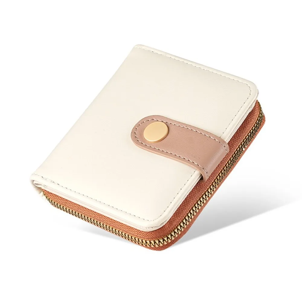ポータブル PU レザー女性の財布複数のカードスロットジッパー小銭入れ多機能ショート財布男性