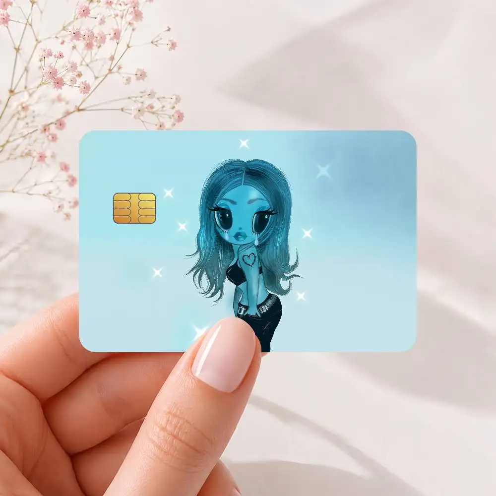 K-Karol G „No Me Arrepiento de Sentir Tanto“ Kreditkarten-Skin-Aufkleber für Bank-, Bus- und U-Bahn-Karten, wasserdicht, kratzfest, Geschenk, 4 Stück – Detail 5