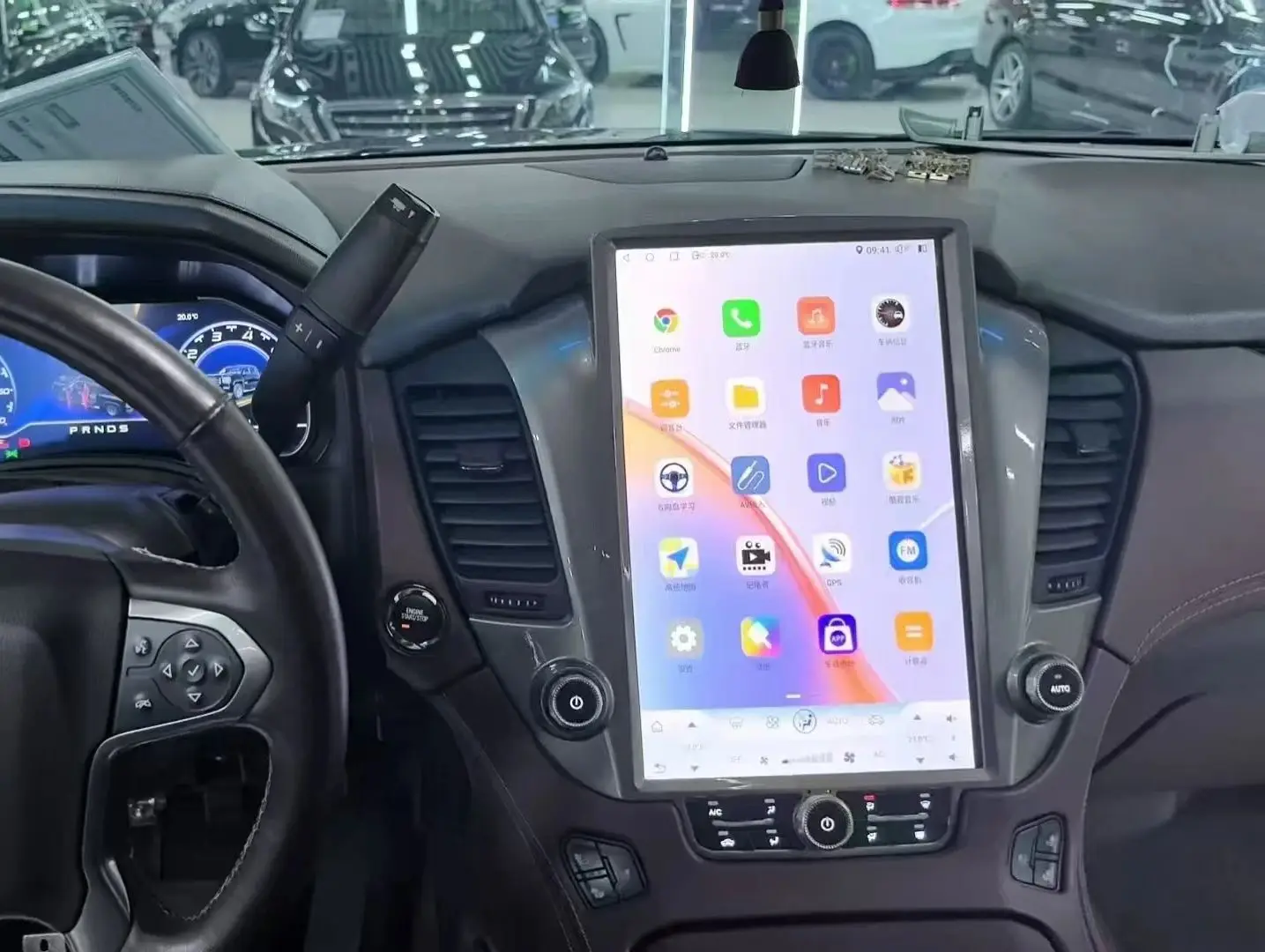 14.5 "اللاسلكية Carplay لشروليه جي إم سي سوبربان 2014-2020 أندرويد 14 راديو CarPlay مشغل فيديو الوسائط المتعددة GPS شاشة السيارات