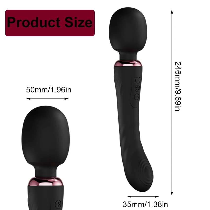 Powerful Dildos Vibrator Dual Motor Silicone Large Size Wand G-Spot Massager Sex Toy For Couple Clitoris Stimulator for Adults