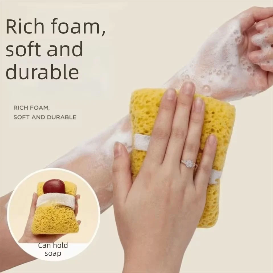 Bath Sponge with Soap,Infused Soap Shower Sponge,Exfoliating Foaming Body Wash Scrubber Sponge,Rich Lather Gentle Exfoliation