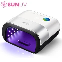 Secador de uñas SUNUV SUN3 Smart 2,0, 48W, lámpara LED UV, con temporizador inteligente, memoria, temporizador Digital Invisible, máquina de secado de uñas