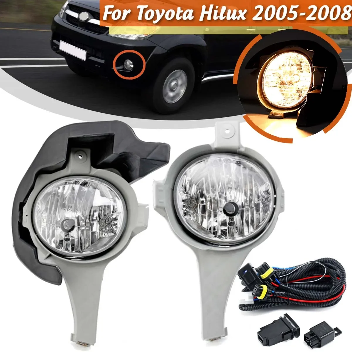 Lámpara de luz antiniebla para Toyota Hilux Vigo 2005 2006 2007 2008