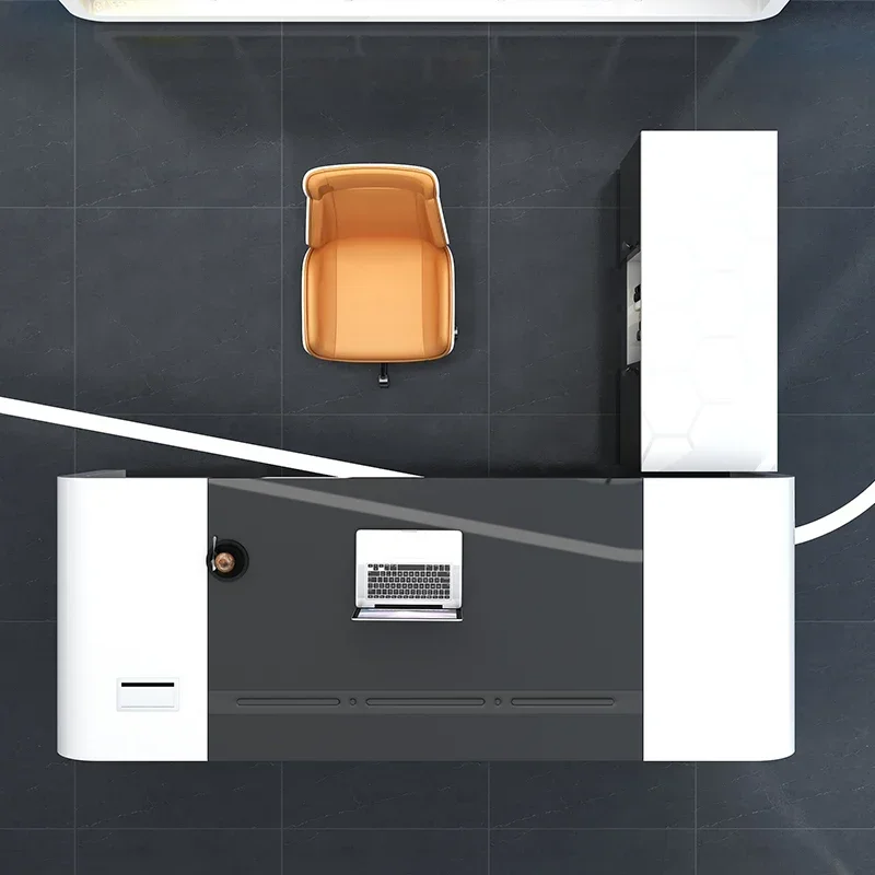 

Office Desk Luxury Design Boss Computer Table Motion Desk Lateral File Cabinet Modern Office Furniture Mesa Plegable Desk