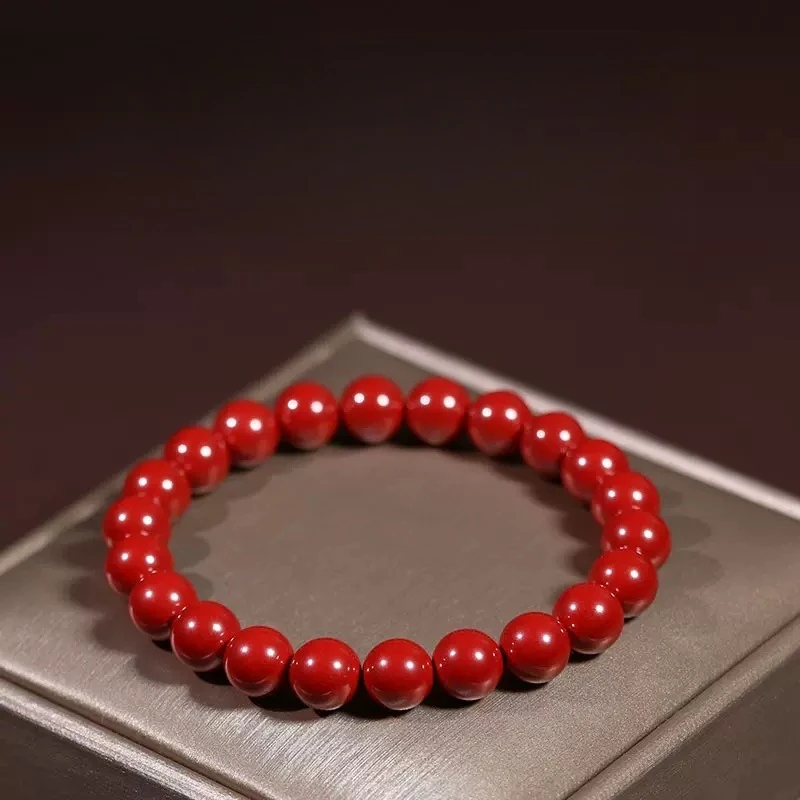 Natural Raw Ore Cinnabar Bracelet, Classic Simple and Versatile Bracelet