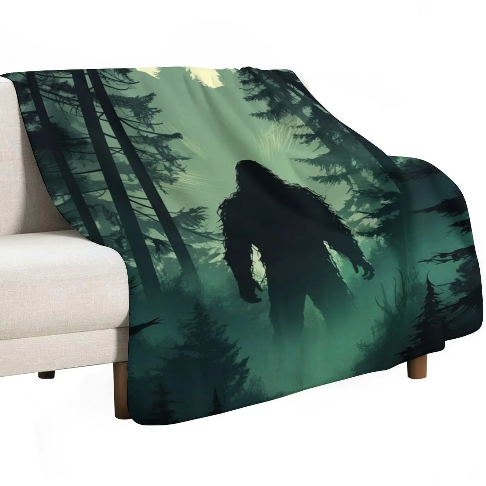 Bigfoot Believes In You And Is Behind You Throw Blanket Retros Plaid Summer anime Decorative Beds Blankets