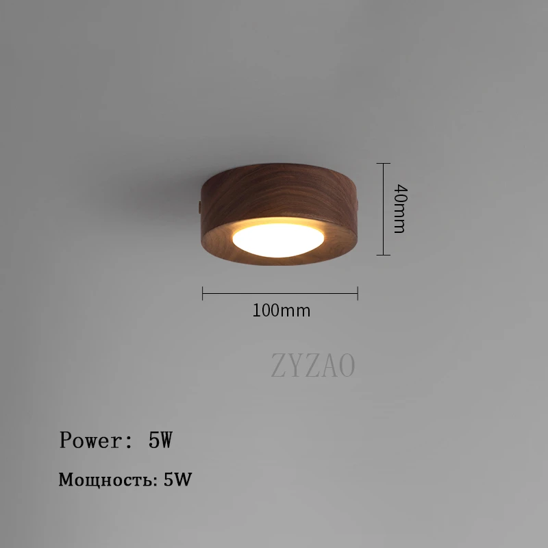 Flurlampe Walnuss Deckenleuchten Eschenholz LED-Leuchten für Zimmer Wohnzimmer Strahler Veranda Licht Wohnkultur Beleuchtung