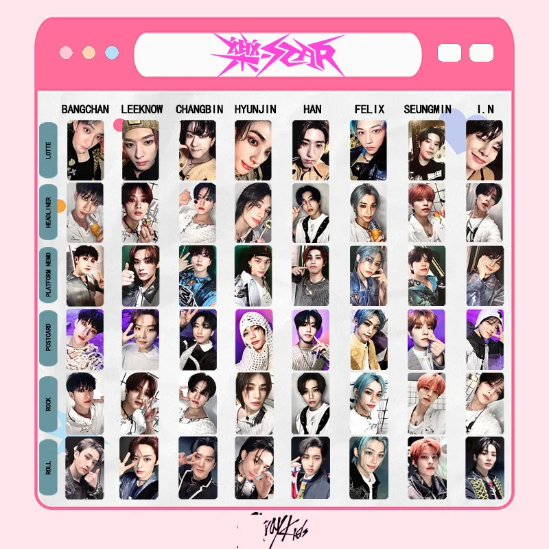 

K-POP Straykids LOMO Card skzoo New Album ROCK STAR Solo Album Li Longfu Felix Huang Xuanchen HYUNJI Small Card
