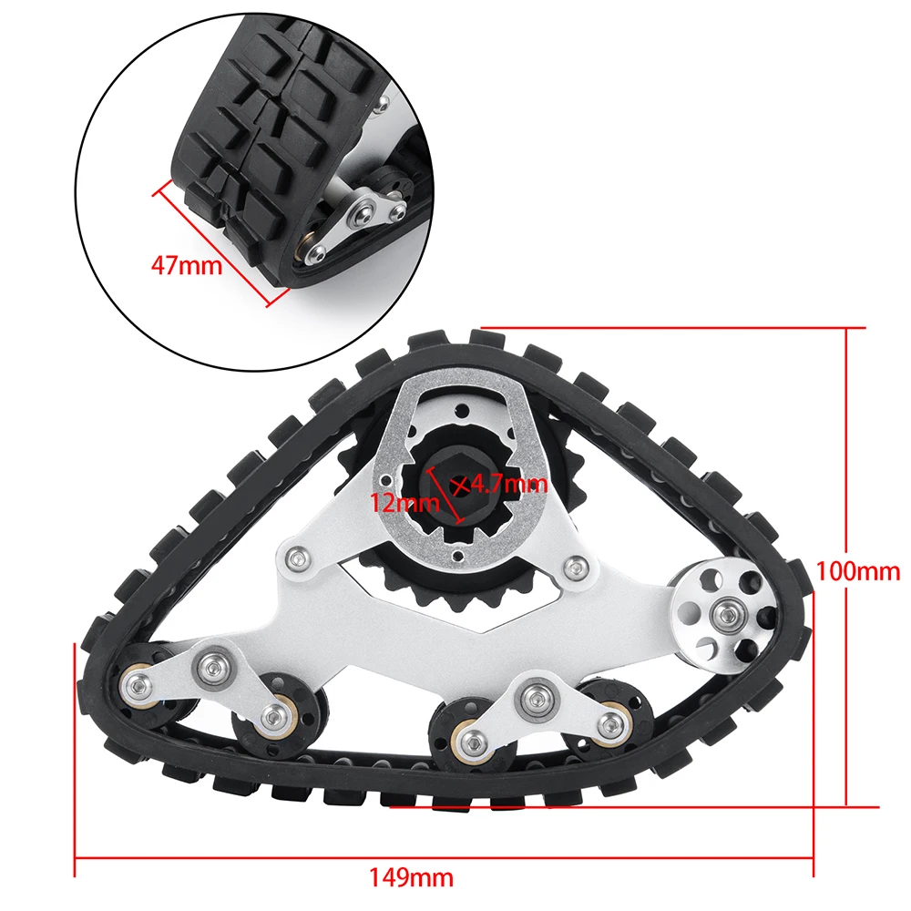 AXSPEED RC pneumatici da neve per auto All Terrain Tracks ruote Sandmobile Conversion per 1/10 Axial SCX10 TRX4 D90 accessori