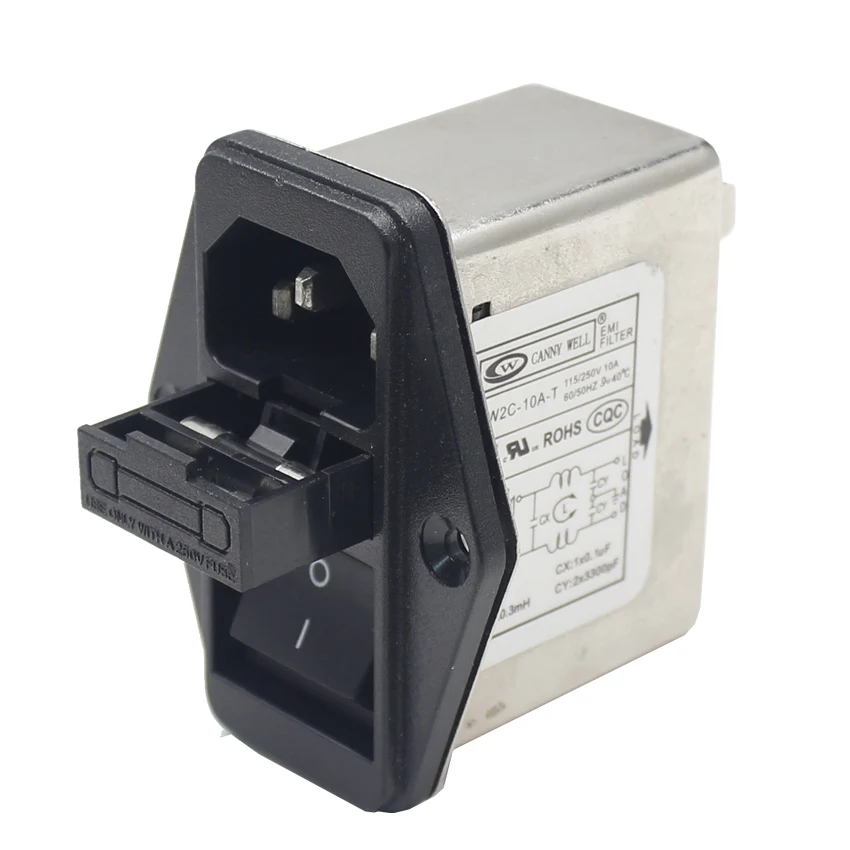 

10A 250V Yunpen Line Noise Medical EMI Noise Filters With Switch And Socket