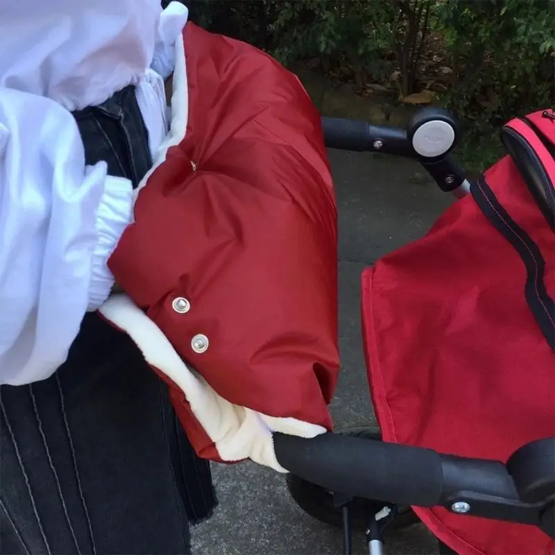 Stroller Hand Muff Baby Pushchair Hand Muff Waterproof Fleece Gloves Pram Accs