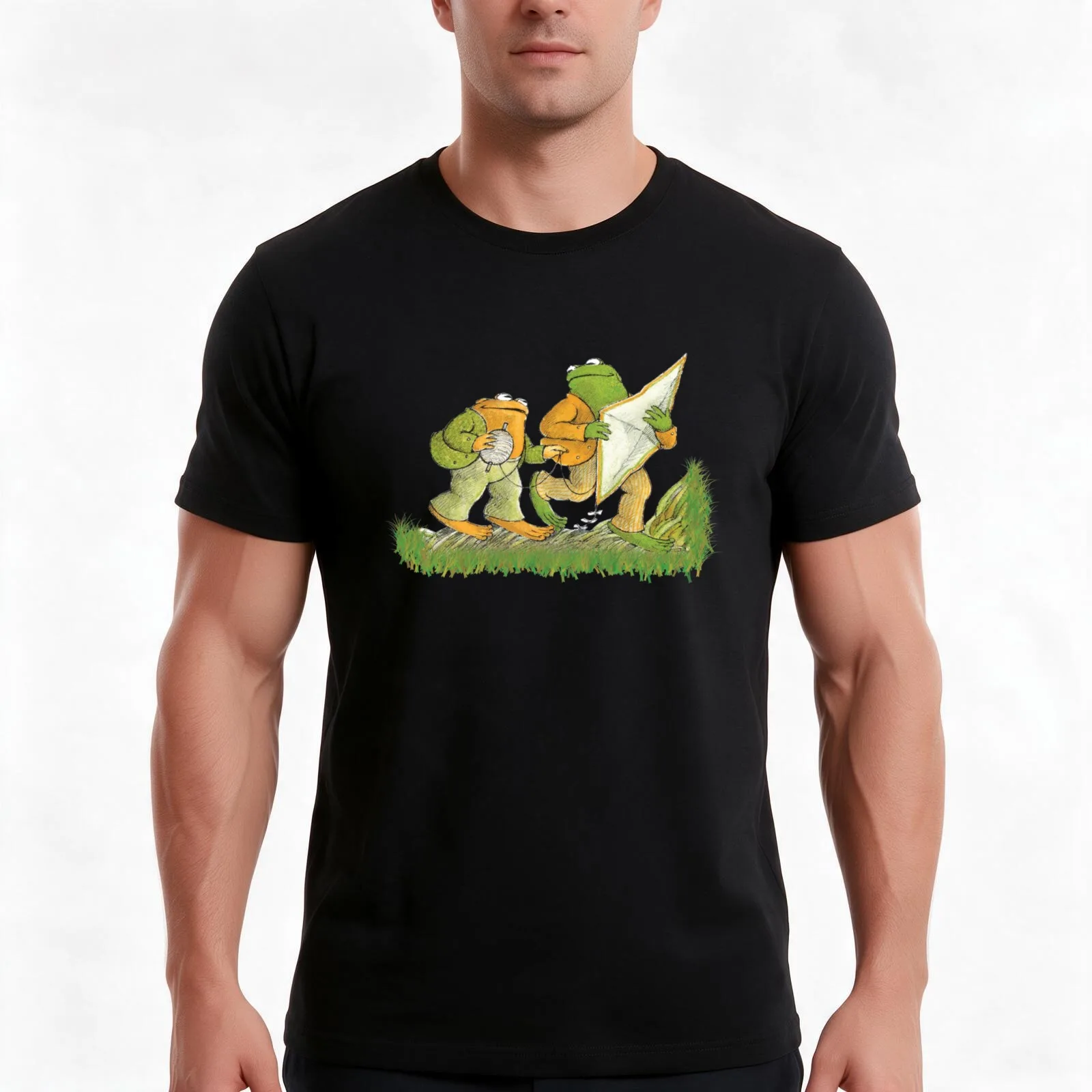 frog and toad are friends t shirt T-Shirt Summer Casual Cotton Tee, Unisex Men Women