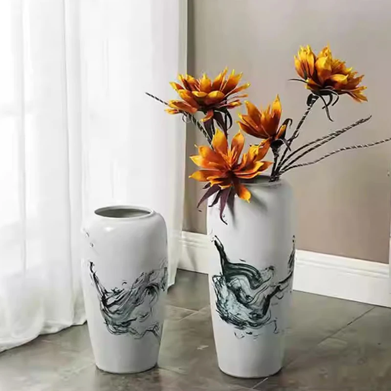 Design Ceramic Vase Hydroponics Flower Aesthetic Luxury Ikebana Modern Vase Plant Vintage Jarrones Nordic Style Home Decor FYVS