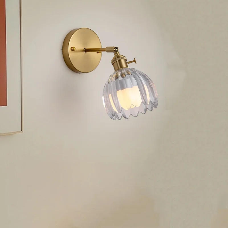 Modern Indoor Wall Light Lamp Suitable For Bedroom Bedside Living Room Home Vintage Glass Wall sconce Decor Light Fixture