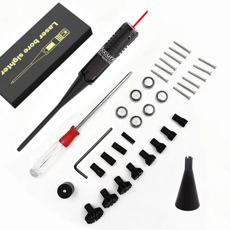Rifle Red Laser Bore Sighter Collimator Kit .17 .177 .22LR to .64 Laser Collimador