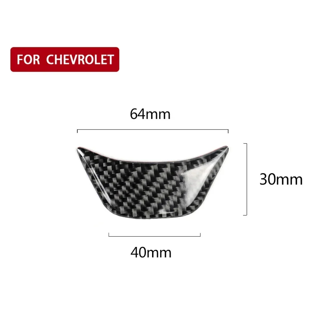 1pc For Chevrolet Equinox-Rs 2017-23 Carbon Fiber Interior Steering Wheel Cover Trim Car Luxury Decorative Sticker Accessory