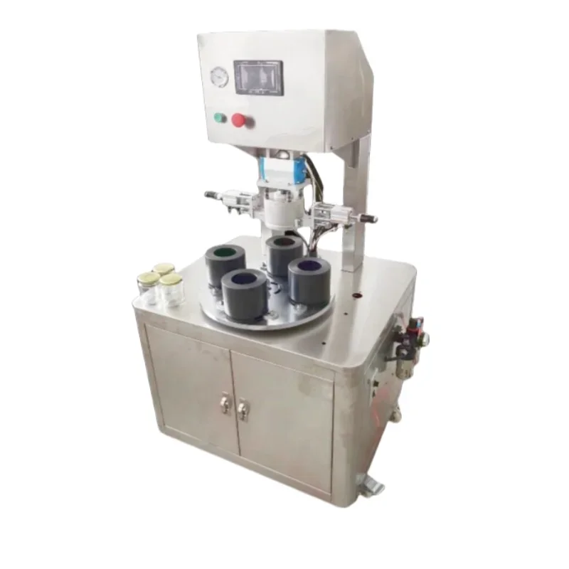 Fully Automatic Electric Vacuum Capping Machine for Beer Food Jam Canned Glass Bottle Screwing Sealing