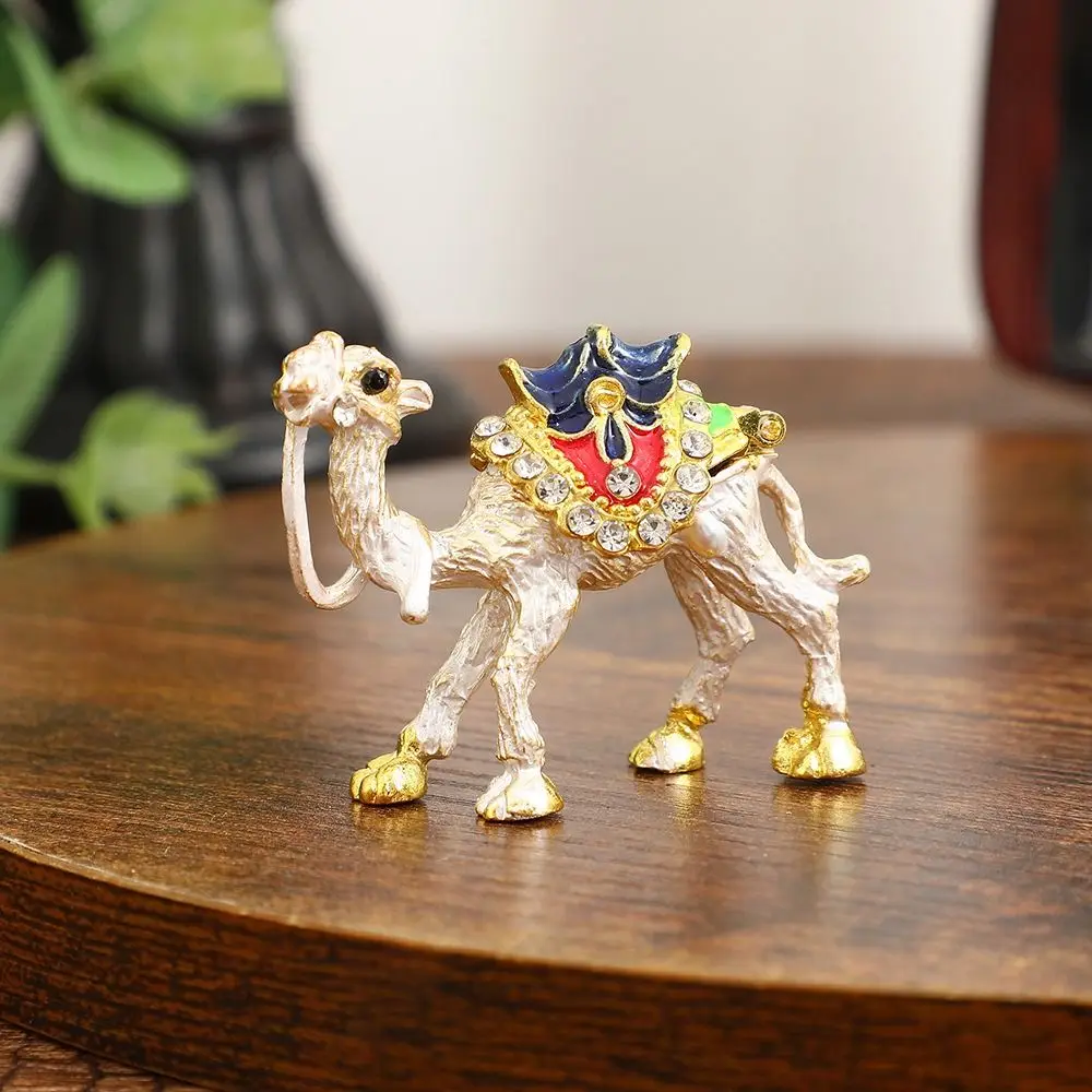 

Vintage Ethnic Camel Jewelry Box Exquisite Luxury Desktop Camel Figurine Handmade Animal Trinket Box Bedroom