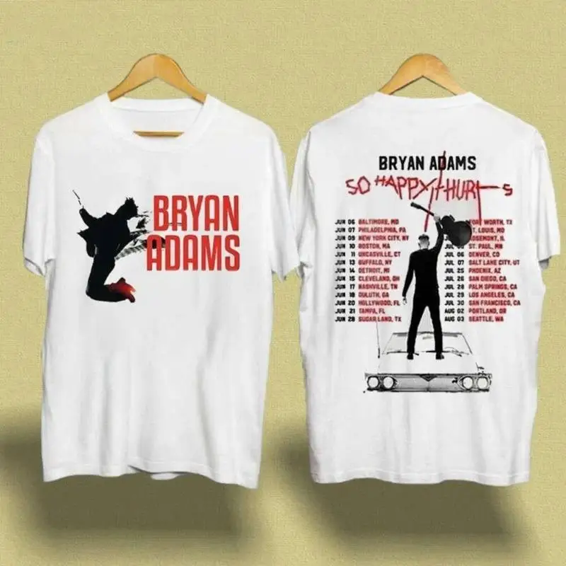 Bryan Adams So Happy It Hurts 2023 Tour Band Photos T-Shirt