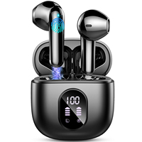Wireless Earbuds, Bluetooth 5.3 Headphones in Ear with ENC Mic, 50H Playtime LED Display Wireless Earphones.