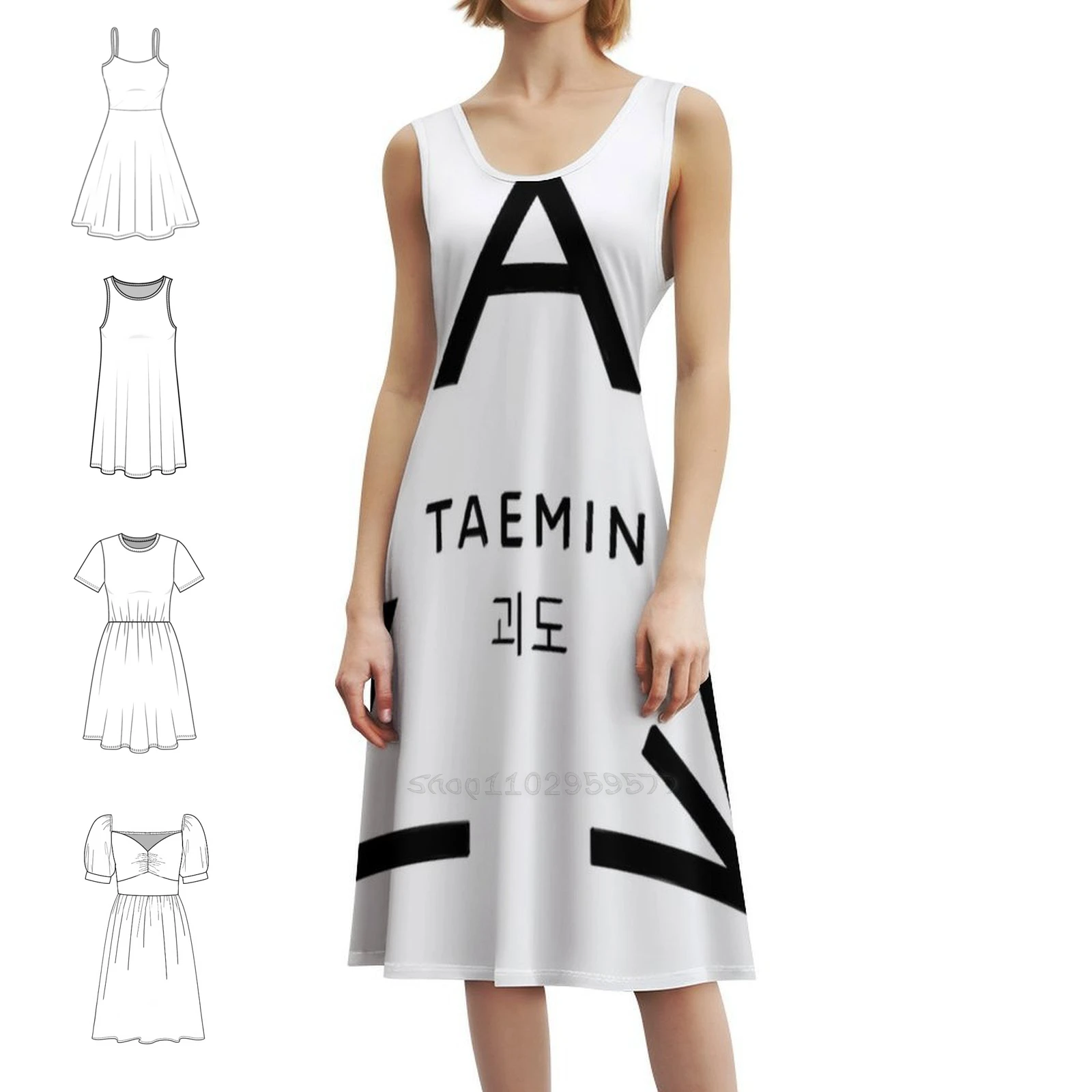 فستان Taemin-Ace Bohemian بدون أكمام متعدد الطباعات لحفلات عطلة الشاطئ فستان شالات العالم Taemin فساتين نسائية #1