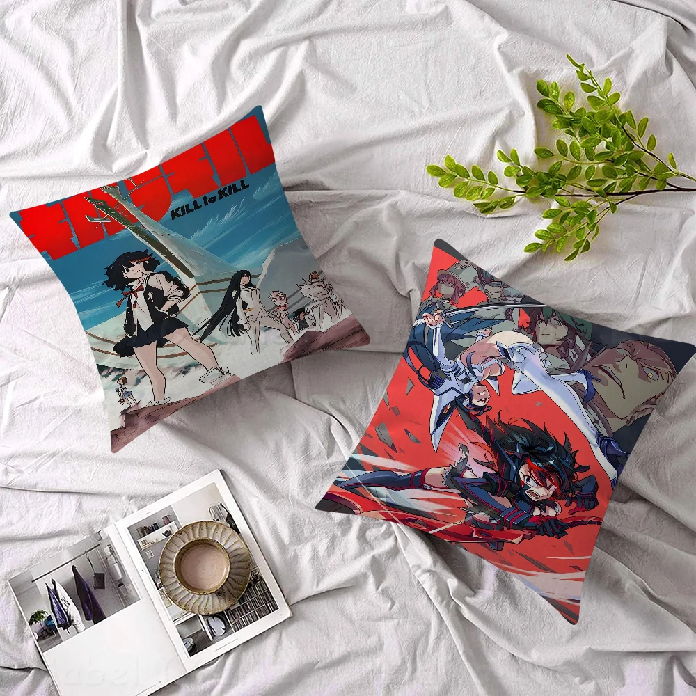 Anime Kill La Kill Cushion Cover Inches Farmhouse Decor Home Throw Pillow Covers For Couch Decorations