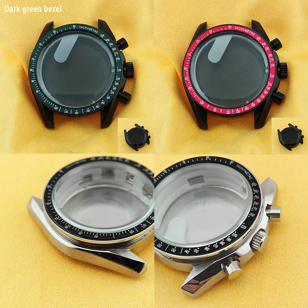 VK63 Gehäuse 39,7 mm passend für Speed Master VK63 Gehäuse Moon Watch Gehäuse Metallgehäuse Rückseite mit Mondmuster VK63 Chronograph Gehäuse VK64 Gehäuse – Detail 10