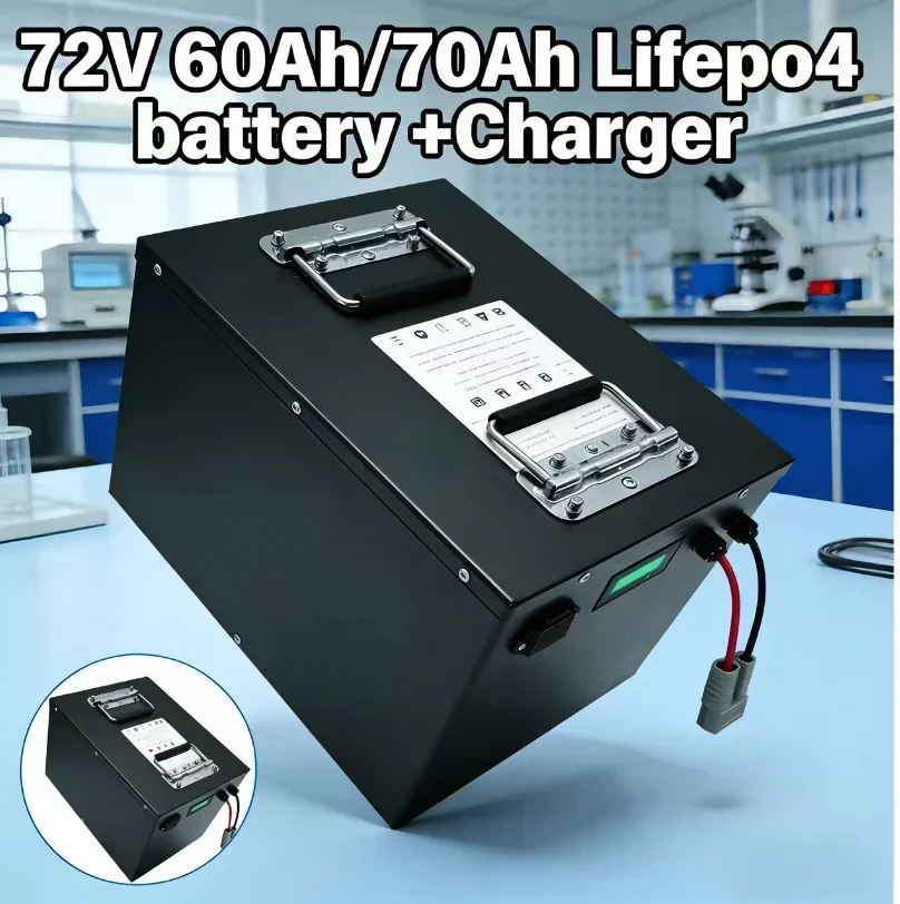 Heavy-Duty 72V LiFePO4 Battery Pack – 60Ah/70Ah, 5000W-14000W Output, 5000+ Deep Cycles | Designed for Motos, Electric Vehicles