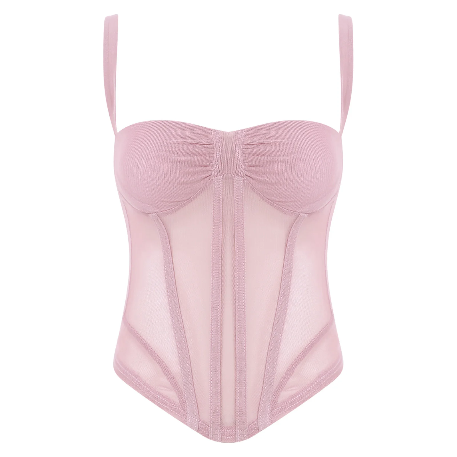 

Womens Sheer Mesh Ruffled Camisole Sexy Backless Crop Tops Halter Sling See Though Tank Top Going Out Bustiers Tops Y2k Clothes