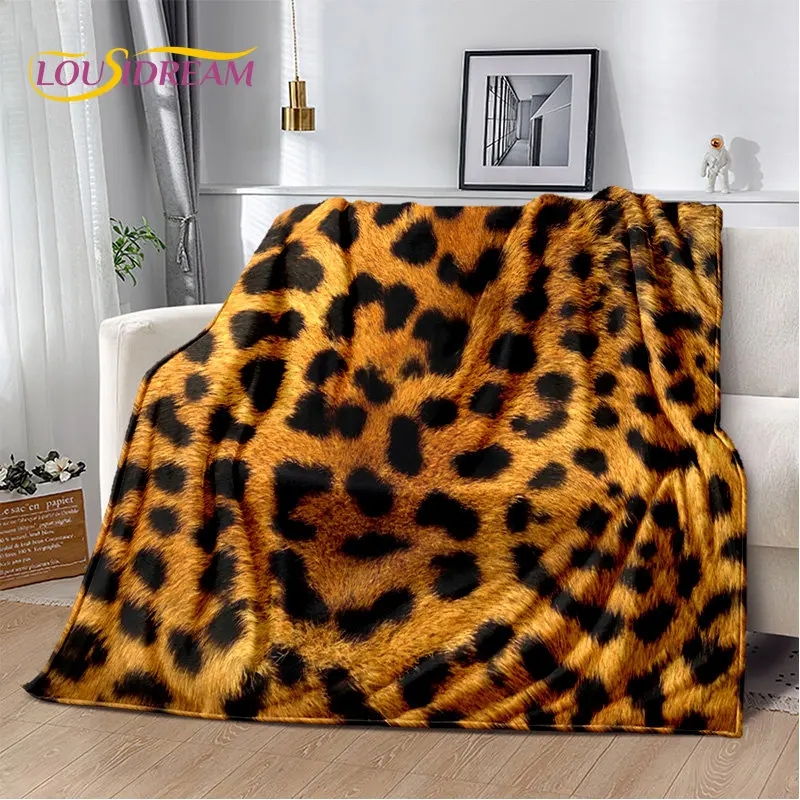 3D Wild Leopard Print Series Soft Plush Blanket,Flannel Blanket Throw Blanket for Living Room Bedroom Bed Sofa Picnic Cover Kids