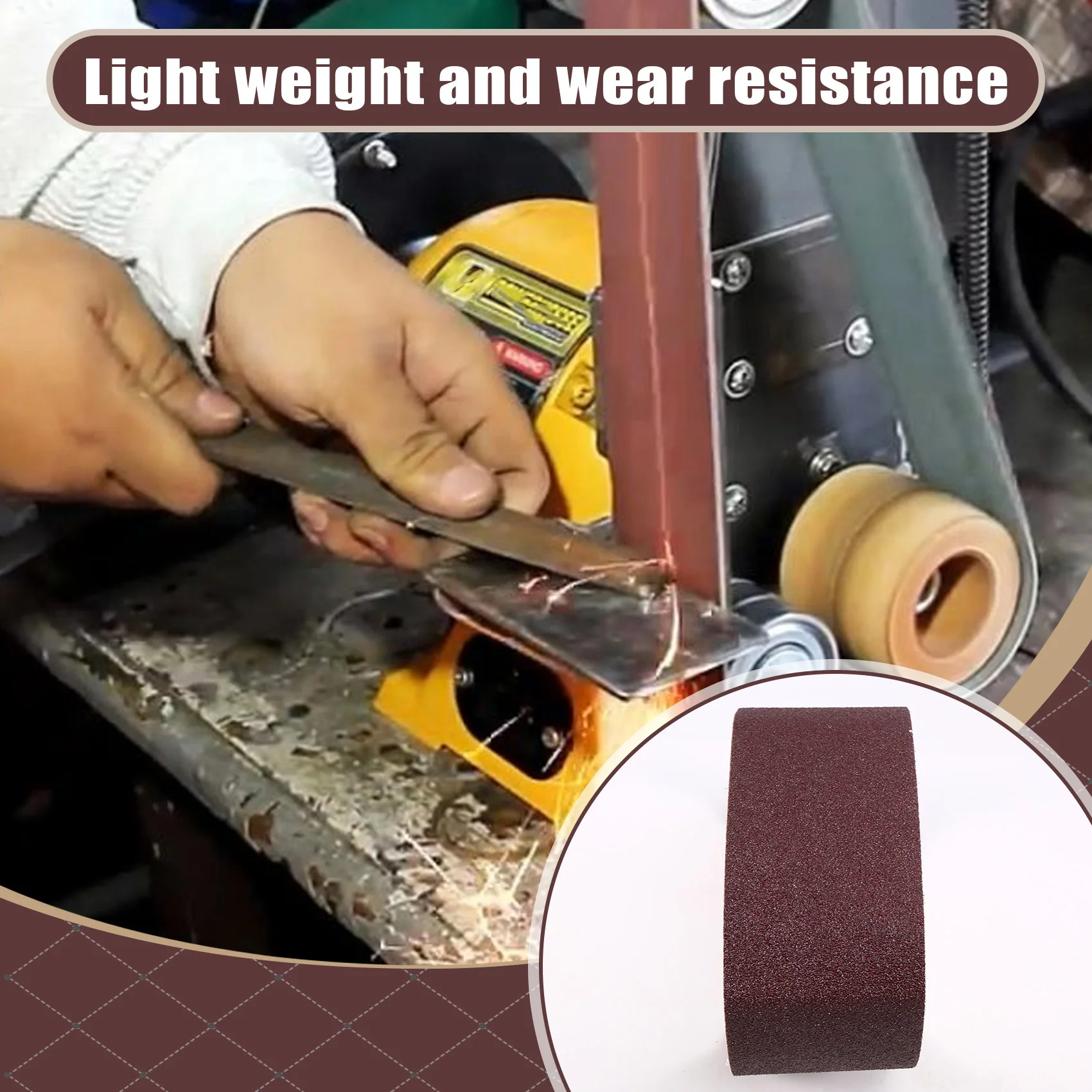 ABFW 10PCS 75x533mm Sanding Belts Aluminum Oxide 3x21in Abrasive Belts P60