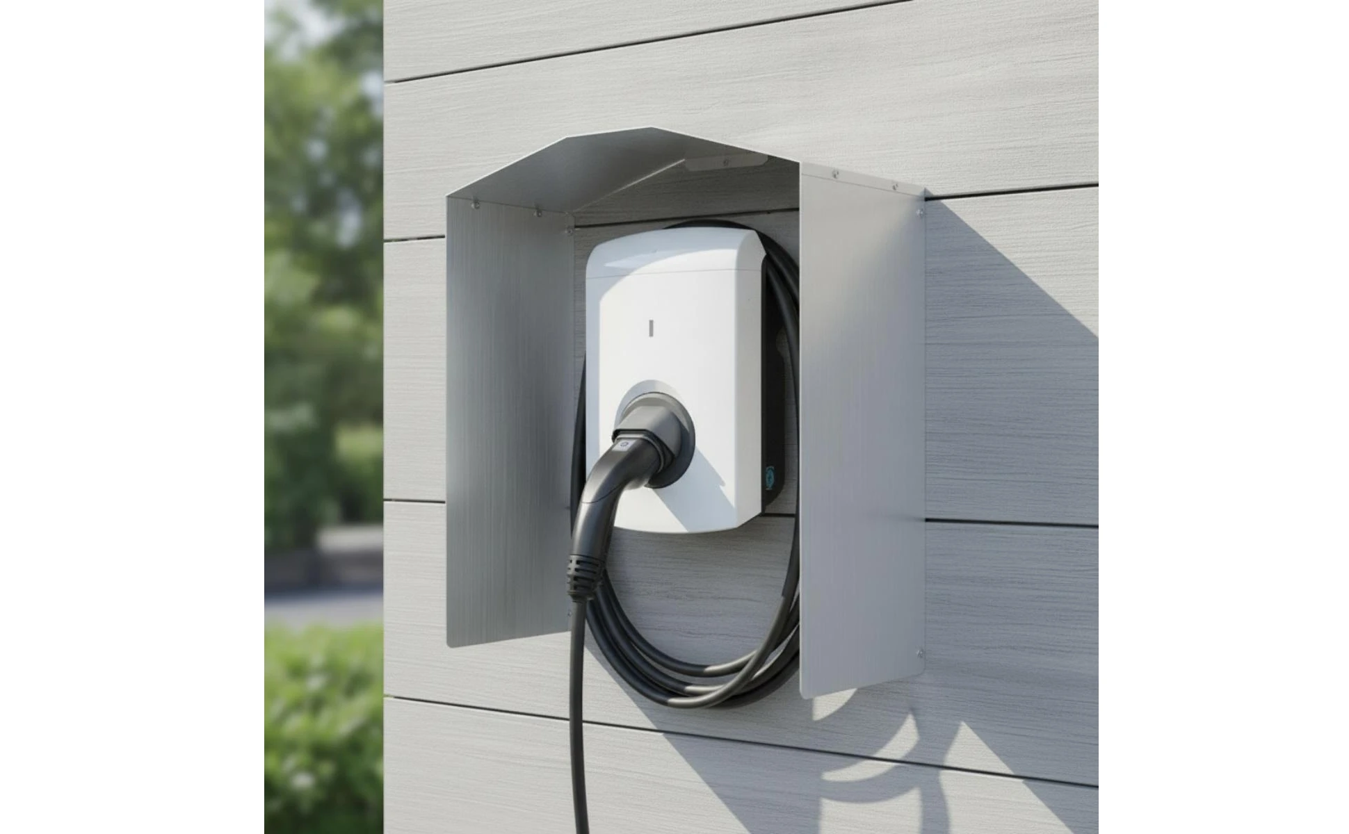 EV Charger Cover with Installation Kit Resistant Charging Station Cover Weather Guard Rustproof Defensive Hood Rust-Proof