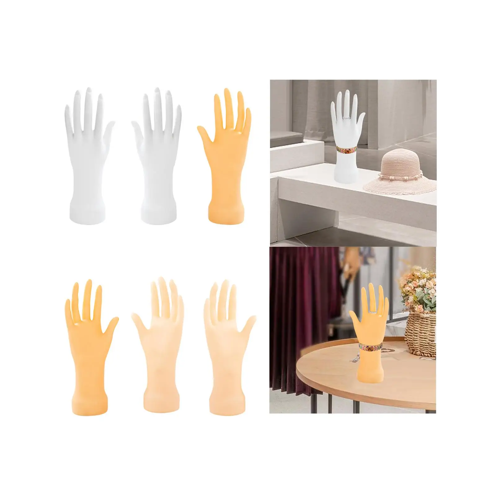 Female Mannequin Hand, Hand Rings Display Stand Jewelry Organizer Bracelet Bangle Necklace Holder for Hand Chain, Glove