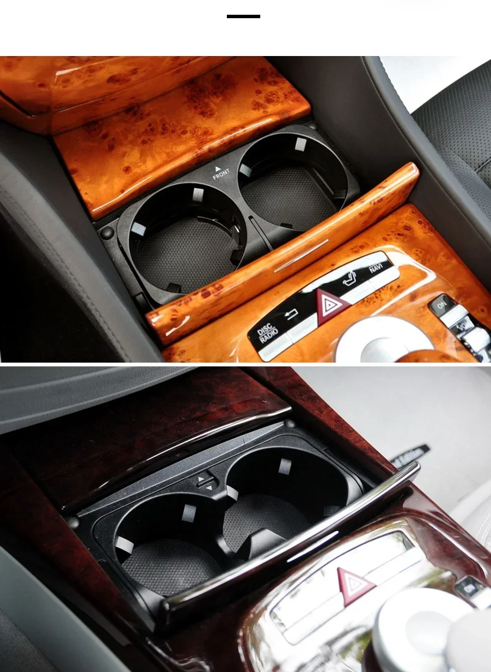 Auto Mittel konsole Wasser Getränke becher halter Inlay Abdeckplatte für Mercedes Benz Klasse W221 2014-2017 s300 s350 s400 s450 s500 – Detail 7