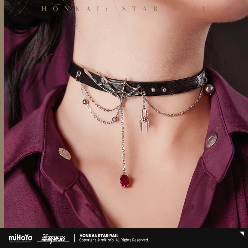 Kafka Necklace Game Honkai Star Rail MiHoYo Official Genuine Lolita JK Cosplay Prop Pendant Choker Doujin Birthday Gift for Girl