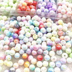 4mm 6mm 8mm 10mm Cream Series Round Acrylic Pearl Beads Loose Spacer Beads for Jewelry Making DIY Bracelet Necklace Earrings