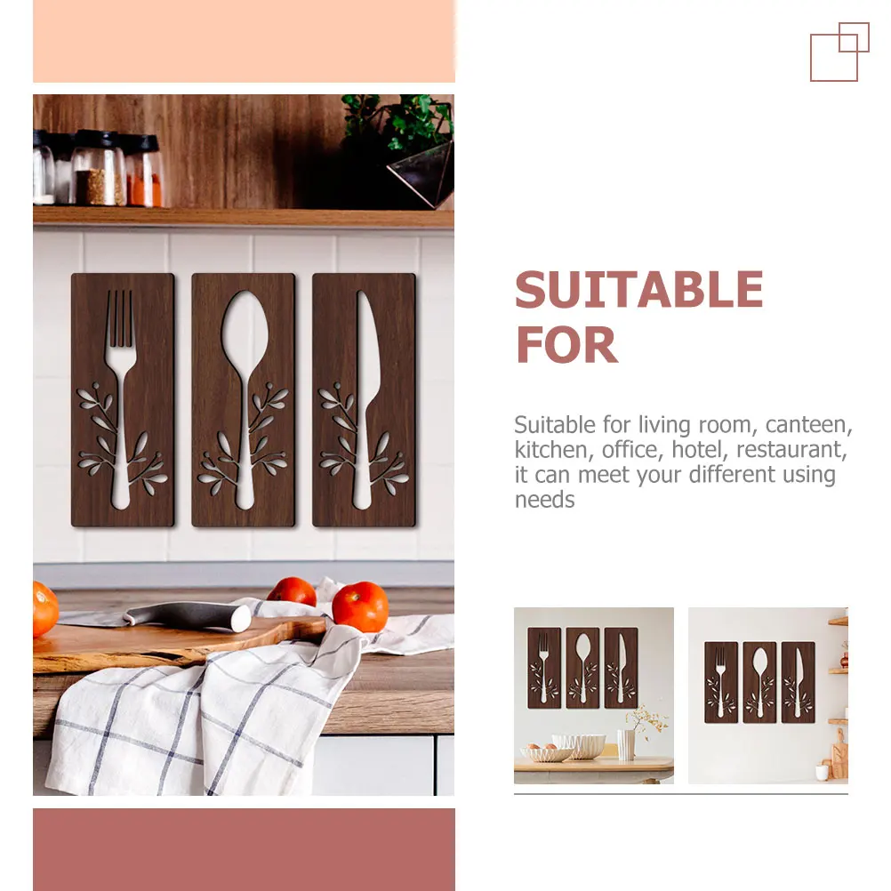 

Home Kitchen Wall Stickers Country Decor Farmhouse Signs Brown Basswood Kitchenwall Art