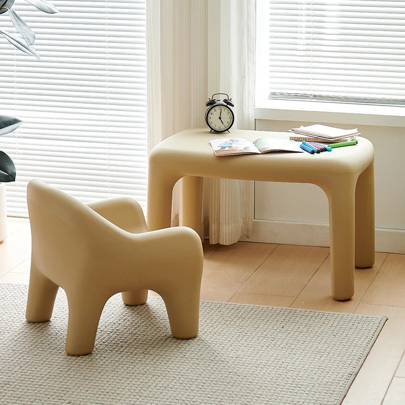 Nordic Style Furniture Kids Table and Chair Set Nursery School Desk and Chair Home Children Study Desk Kids Desk Stool