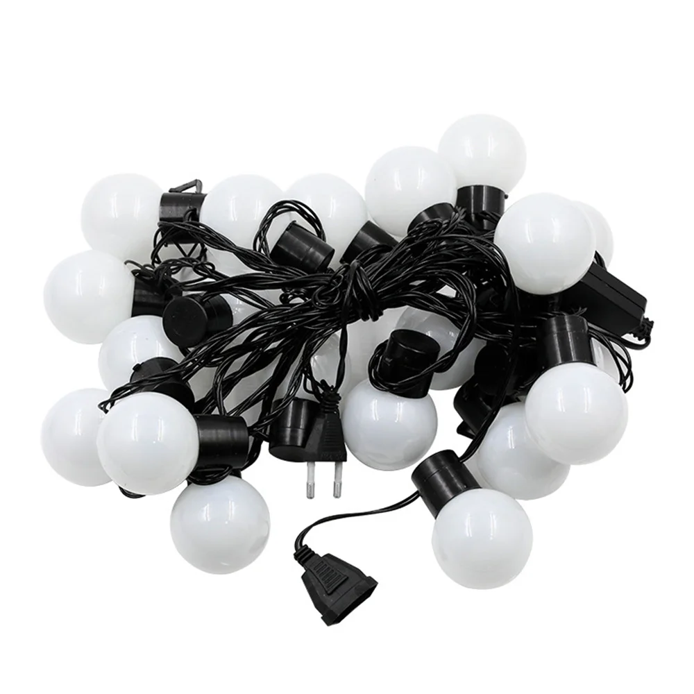 5m 20led globo festão luzes da corda luzes guirlanda conectável à prova dwaterproof água para luzes de fadas ao ar livre ano novo natal decoração