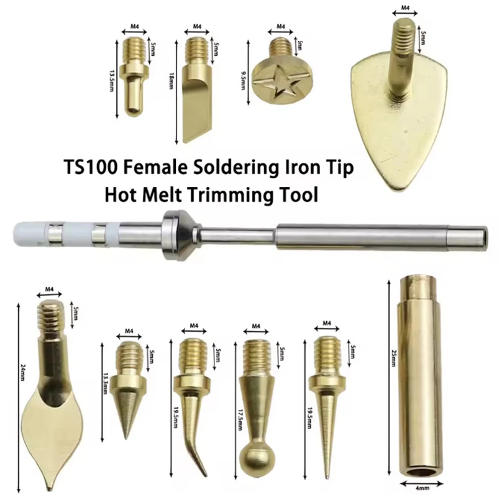 Hot-swap Nut Trimming Tools, Suitable For TS100 Soldering Tips Soldering Iron Tip Trimming Tools, Internal Brass Thread Tools