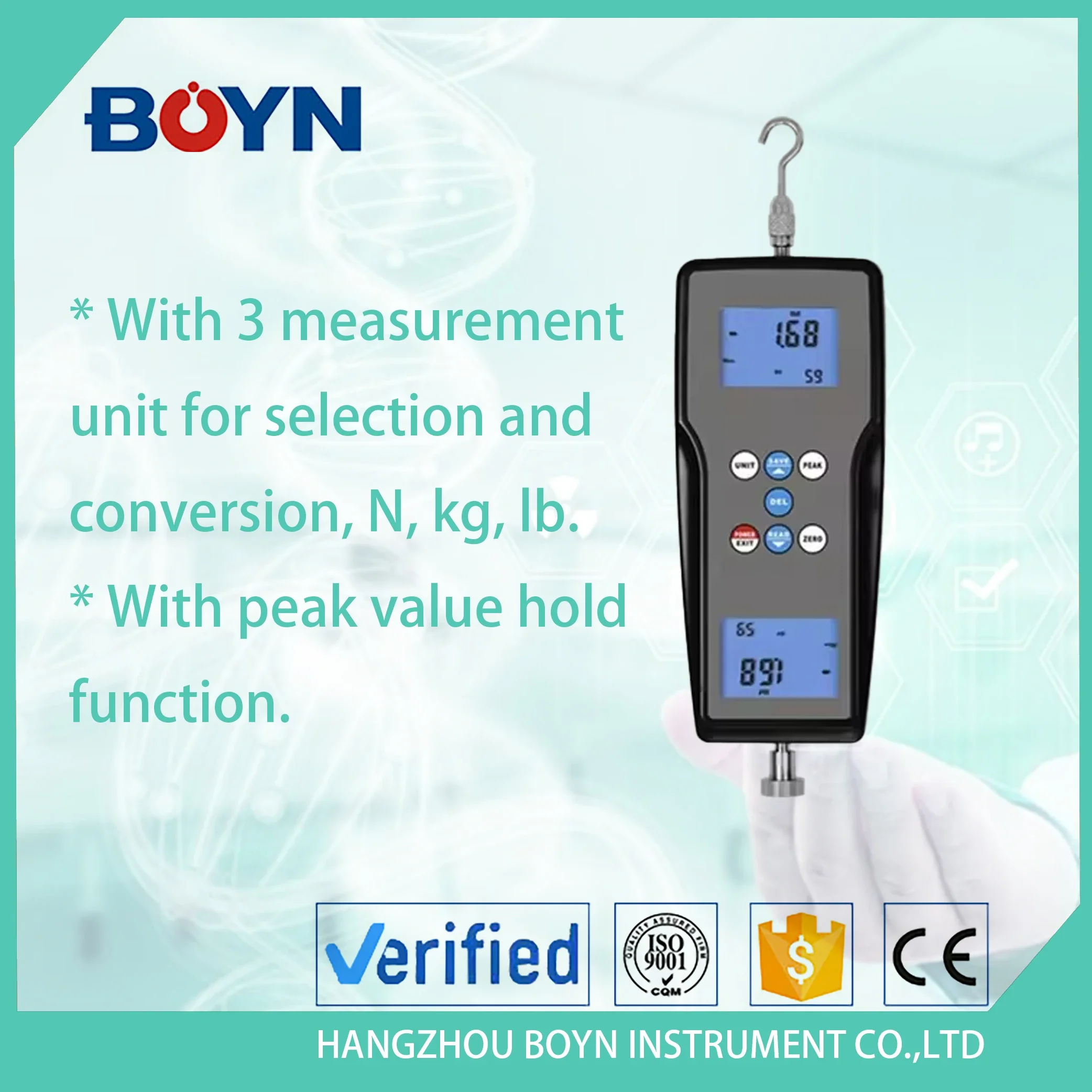 FM-207シリーズ ポータブルロードセル力測定器 張力デジタルフォースゲージ ロードセル