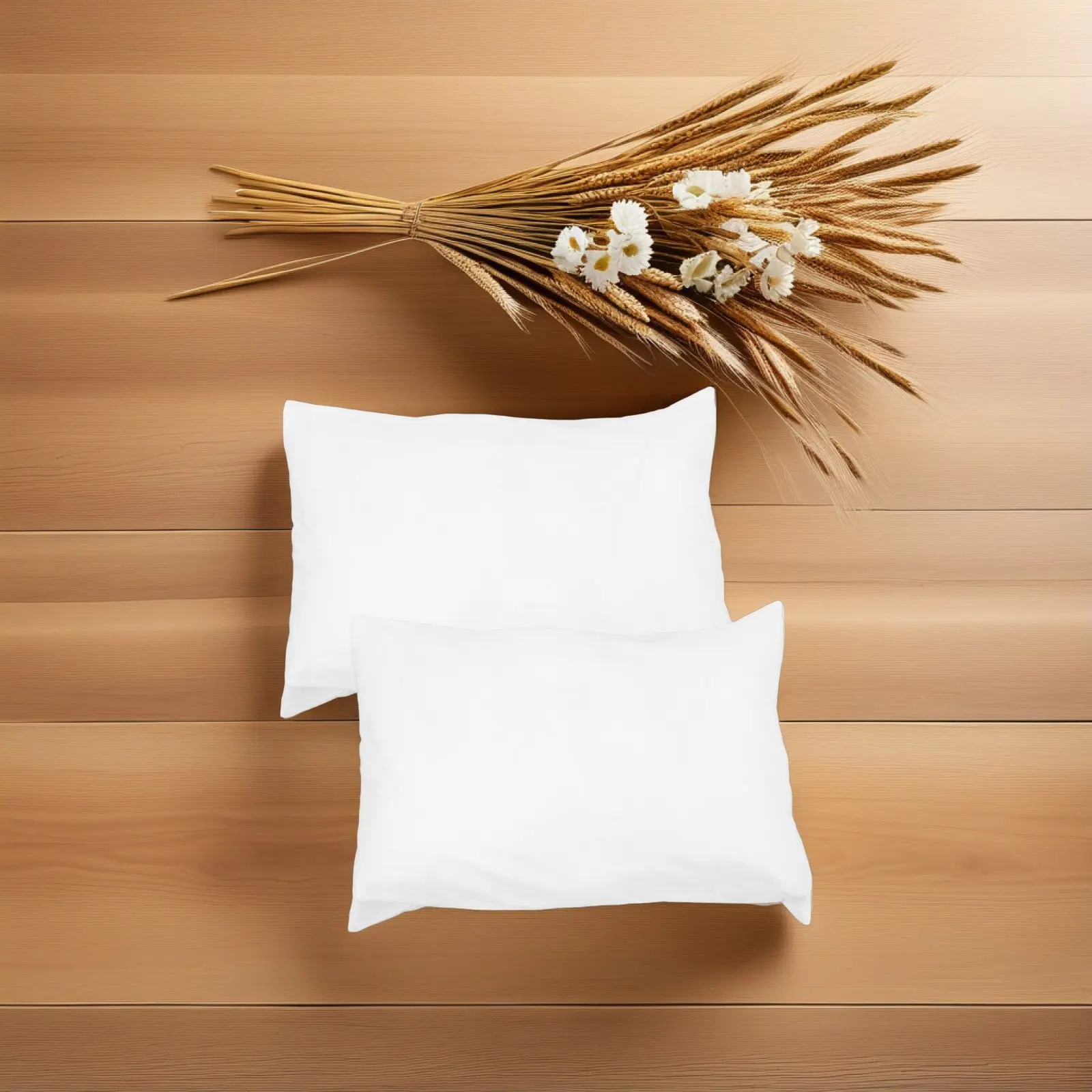 2Pcs Cotton Pillow Cases Solid Color Standard Pillow Covers Twill Fabric Comfortable Moisture Wicking Wear Resistant Zippered
