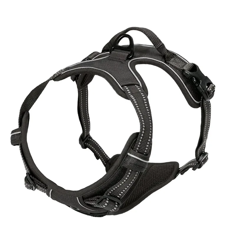 Dog Harness No Pull Adjustable Padded Vest With Reflective Tape_voghion.com