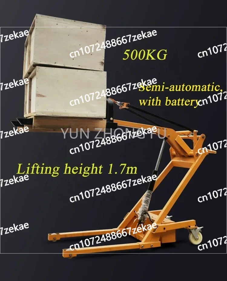 Mini Portable Electric Articulated Fork Lift with 24v Battery 500kg Pallet Loading Truck Forklift Electric