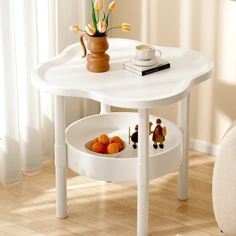 per comodino color crema Superfici impermeabili Bordi arrotondati Design portatile Mobili per piccole stanze