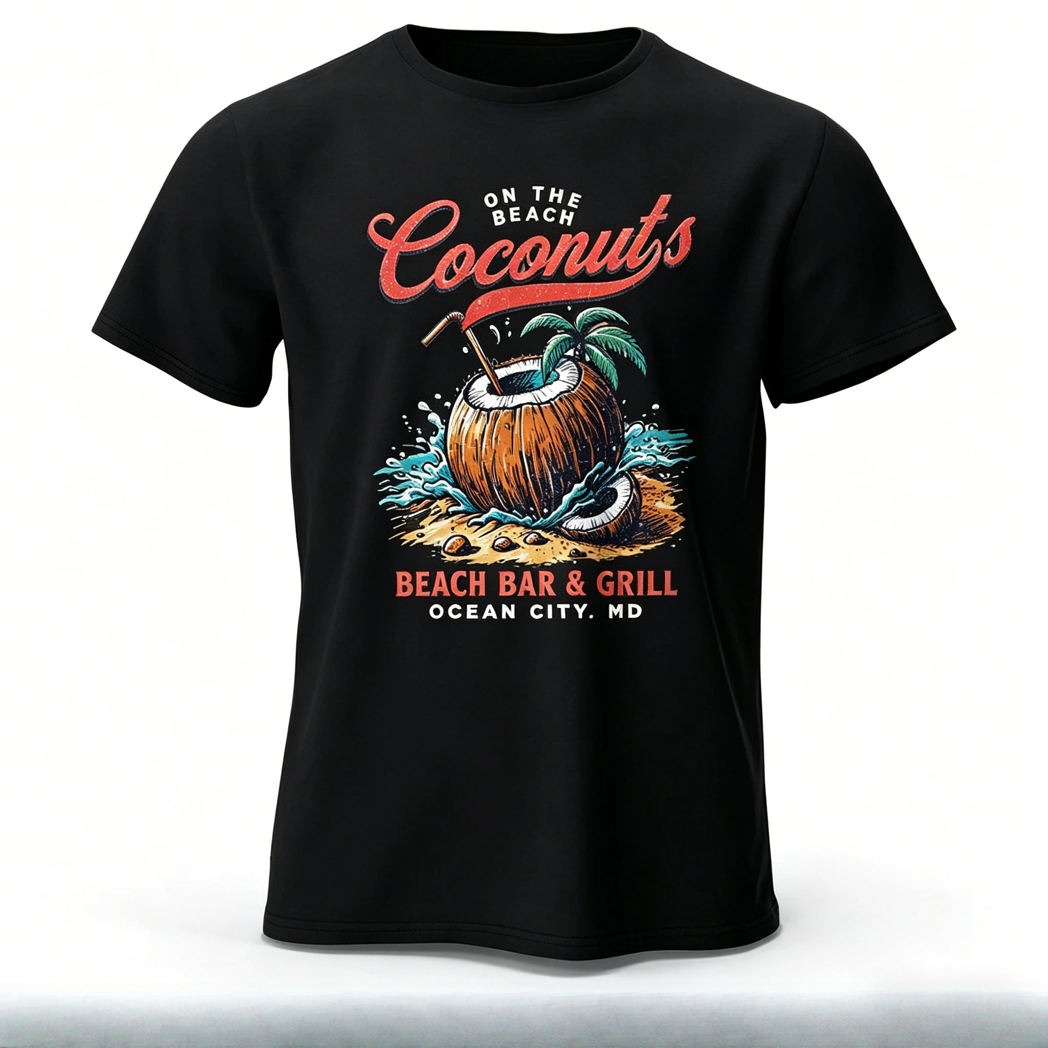 Men's Beach Outings Graphic Short Sleeve T-Shirt 100% Cotton Vintage Printed Tops Tee for Women Summer Casual Sportswear