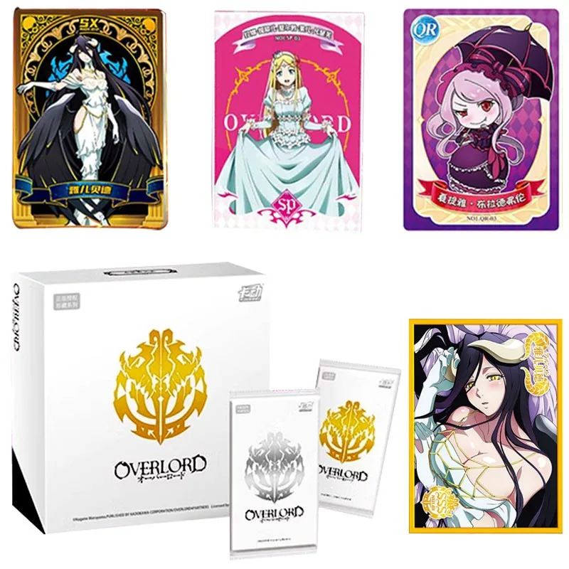 Original Overlord Collection Card Box Anime Characters Limited Edition Metal Hollow Out Cards TCG Game Toy Boy Hobby Gift