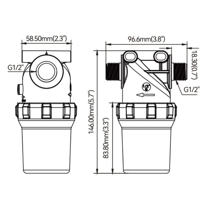Water system filter for sprayer water pump agricultural equipment, AGF003