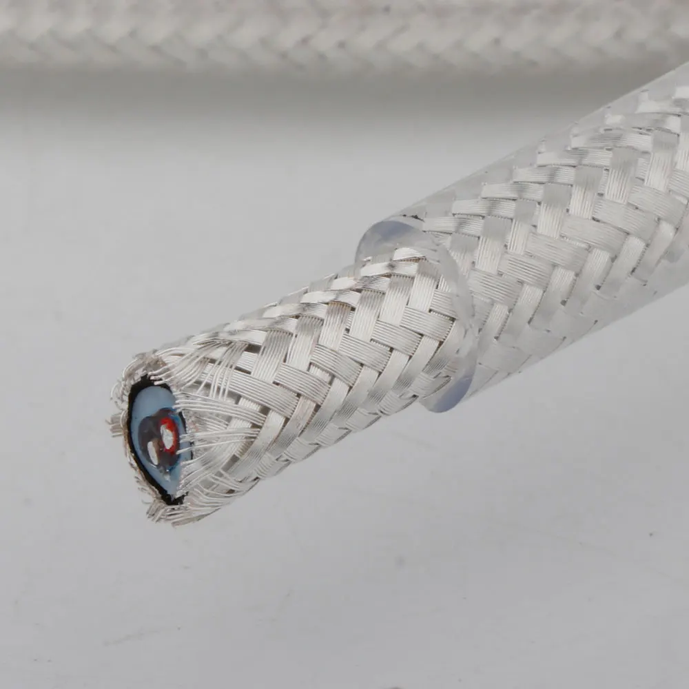Audiophile reines 99,998 % Silber HiFi-Audioleitung 3-adriges Signal-Massenkabel DIY RCA / XLR Balance-Kabel – Detail 7